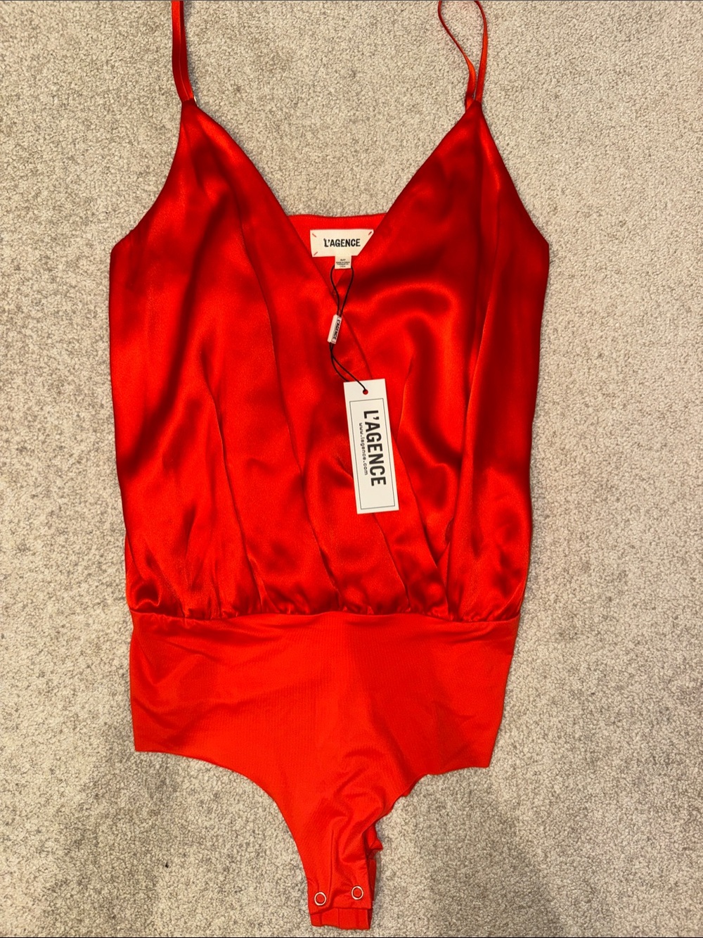 L'AGENCE Vibrant Satin Bodysuit